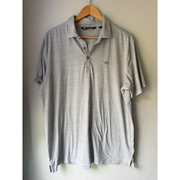 TravisMathew Other - TravisMathew Mens Large Gray Heathered Short Sleeve Golf Polo Shirt L outdoors